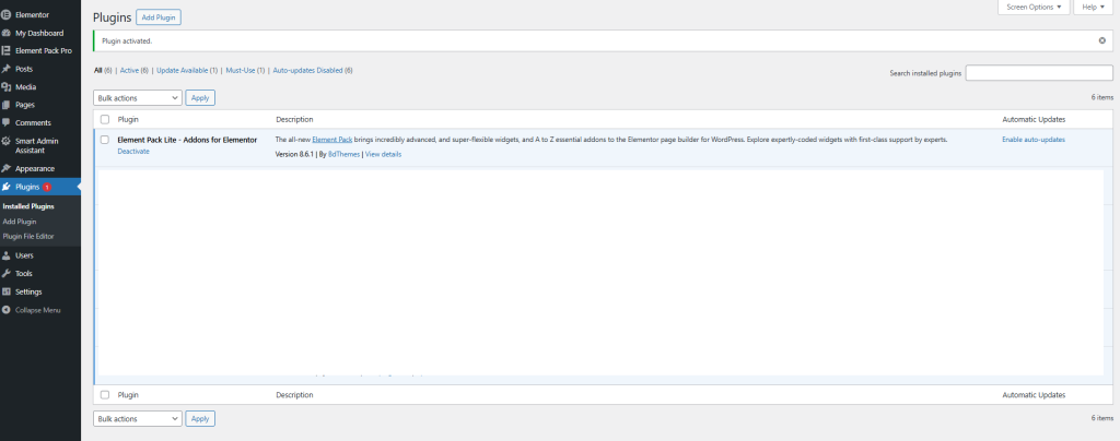 Plugin active