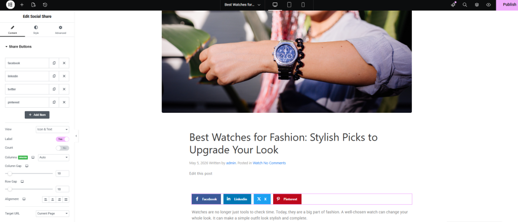 blog page