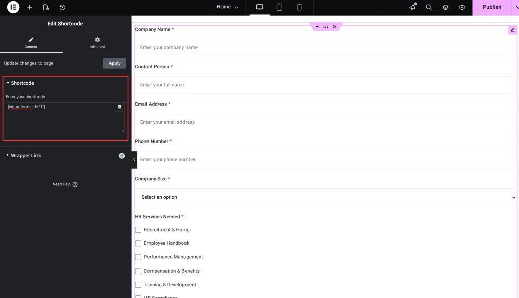 Create a new page in WordPress