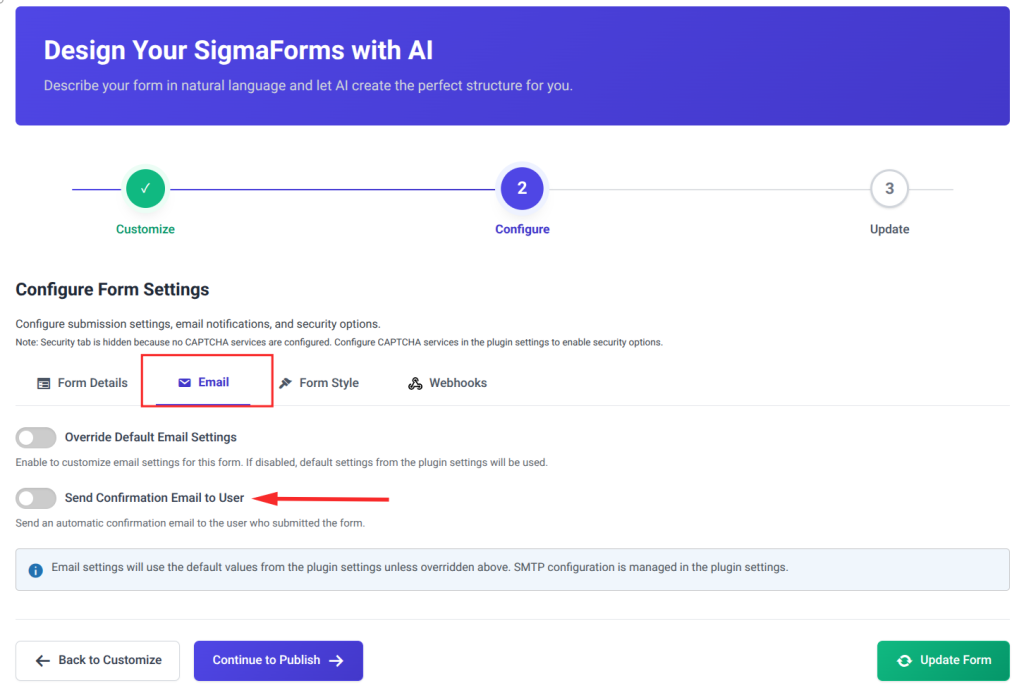 Configure Notifications
