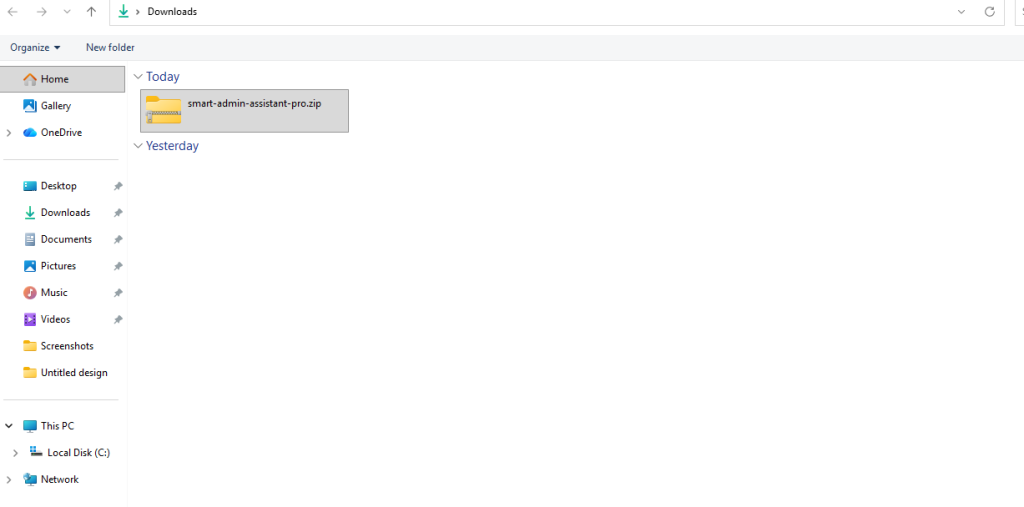 Smart Admin Assistant plugin ZIP file