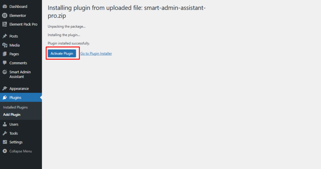 Activate Plugin