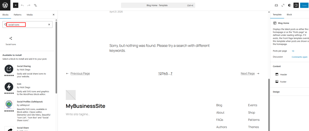 search for “social icon”