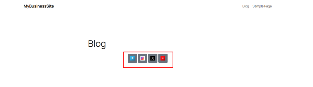 added social media icons