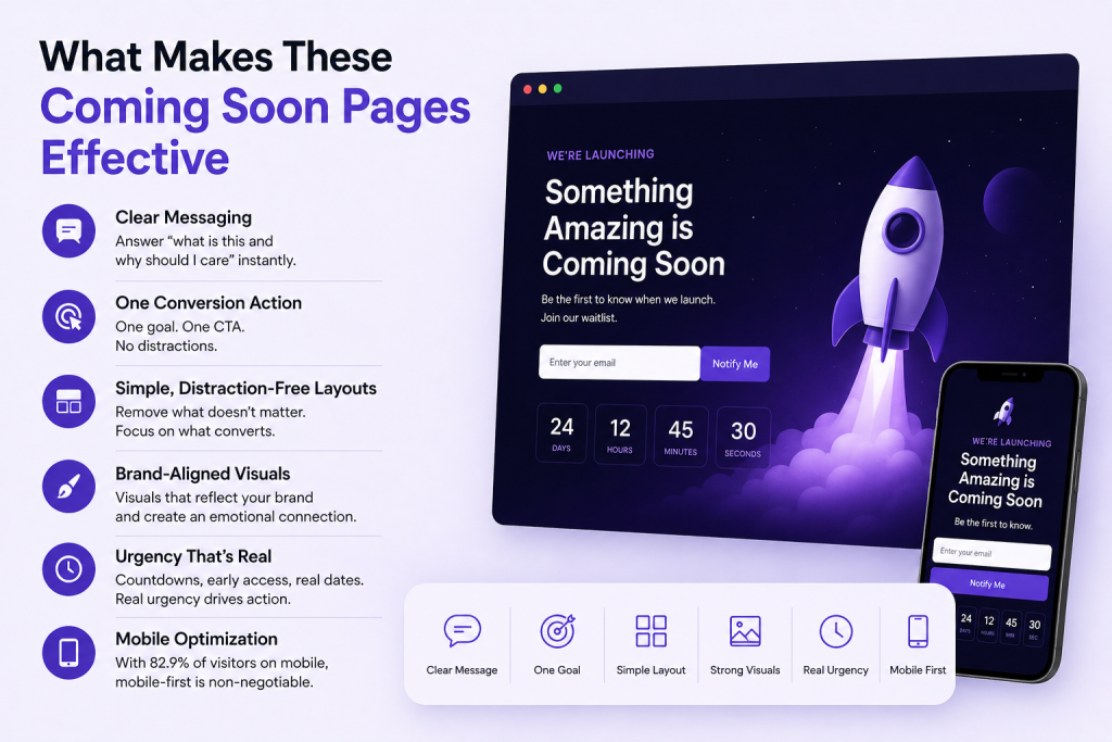 what makes these coming soon pages effective