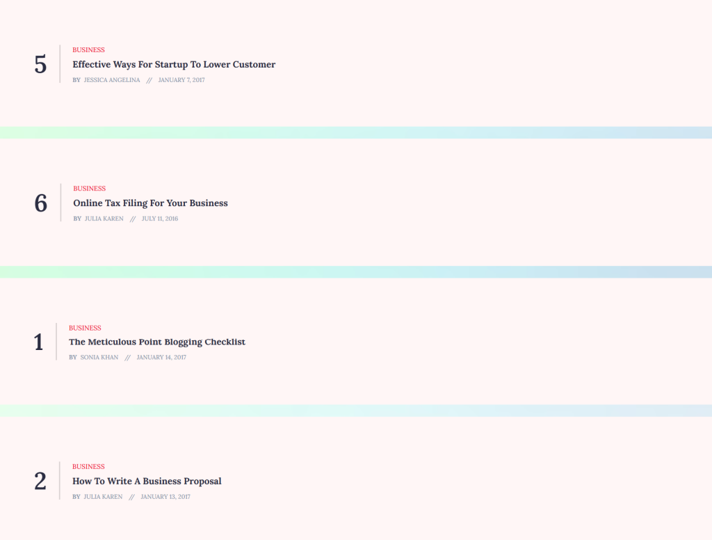 Buzz List Carousel - carousel post example