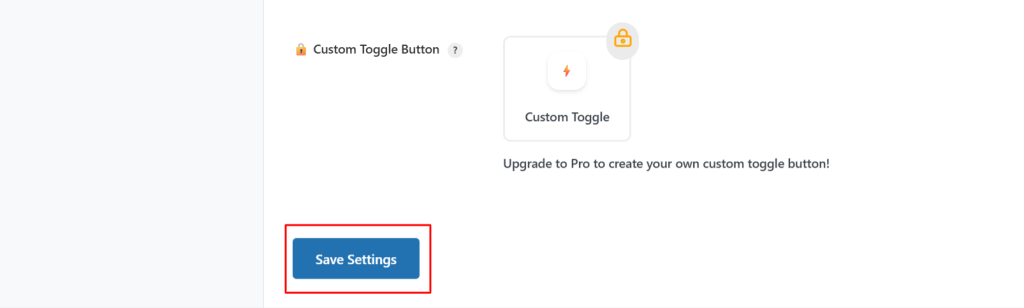 Click Save Settings