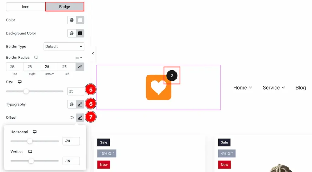 Customizing the button Badge 02 1 - BdThemes