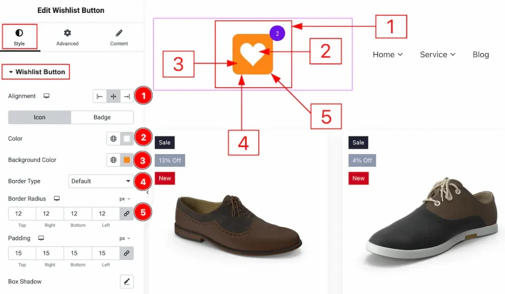 Wishlist Button Section