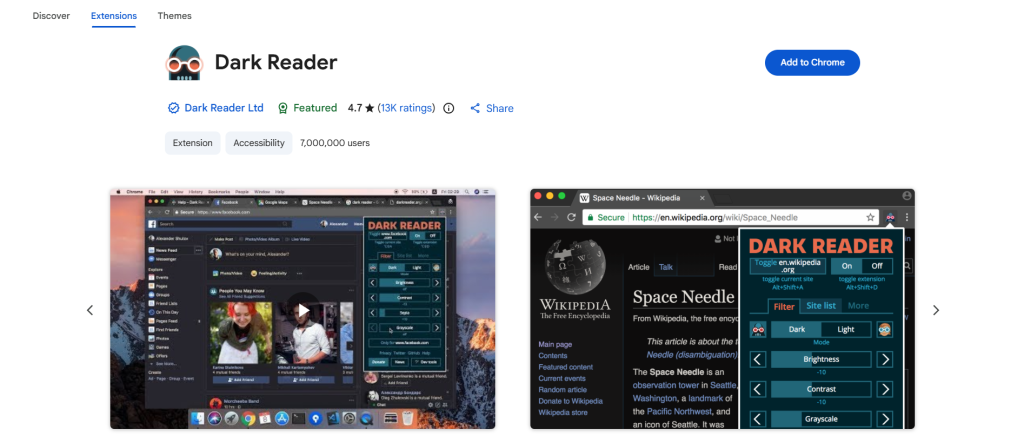 Dark Reader - Chrome Dark Mode Extension
