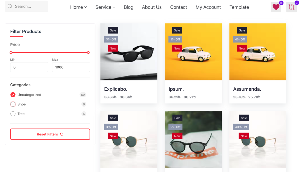Final Preview of the Shop page
