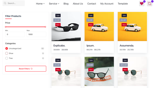 Final Preview of the Shop page