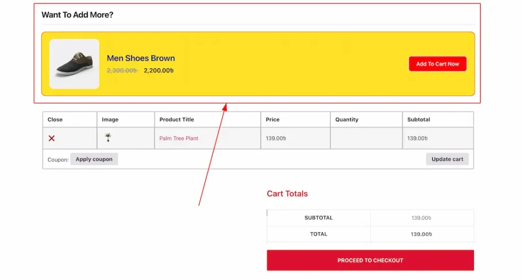 Final Preview of Cart Cross-Sell  Feature
