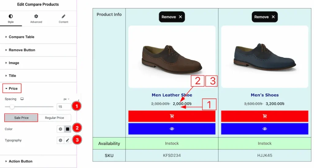Price Section