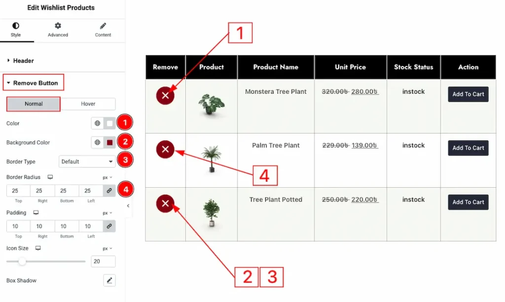 Remove Button Section