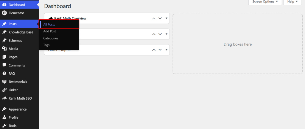 Selecting all post