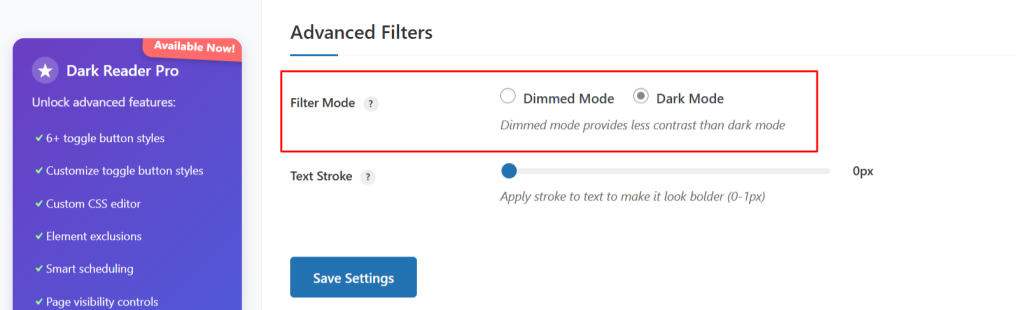 Set Filter Mode to Dark Mode for the fullest, cleanest result