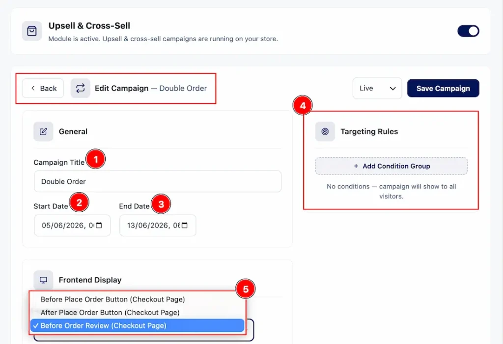 Setting Up the Double Order Feature