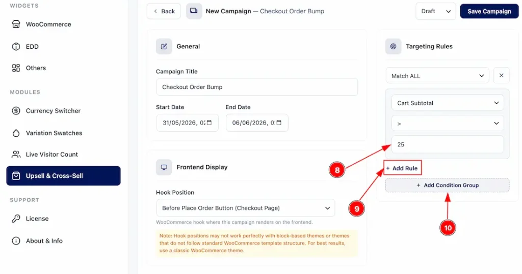 Settings up the Checkout Order Bump 06 - BdThemes