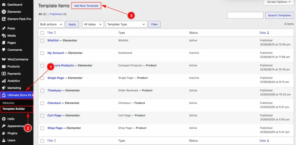 How to use the Compare Button widget by Ultimate Store Kit Pro