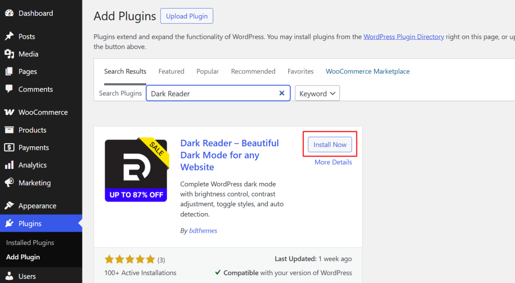 When you find it, click Install Now.