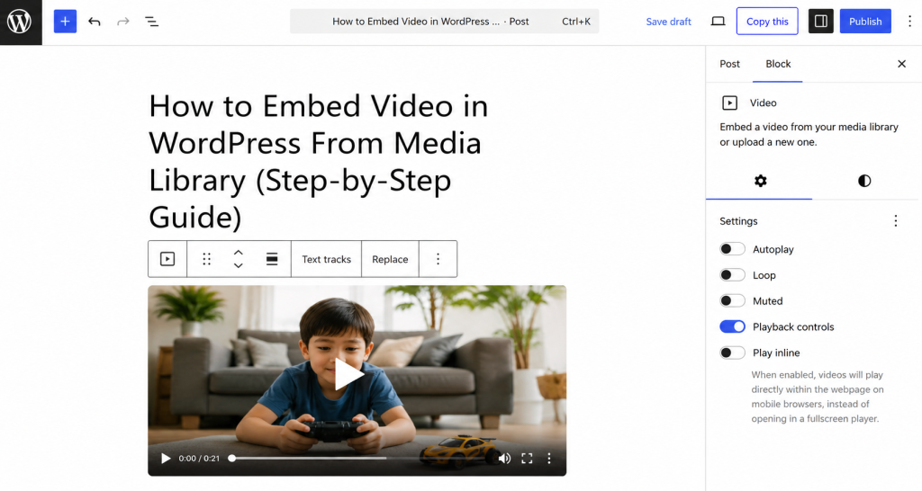 embeding video through sigma media manager