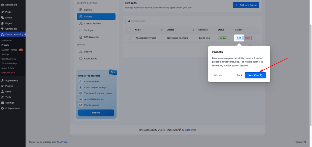 Step 4: View Included Presets