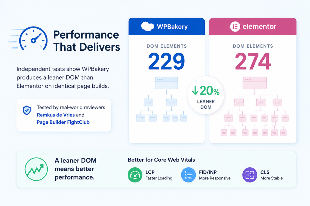 wpbakery vs elementor performance