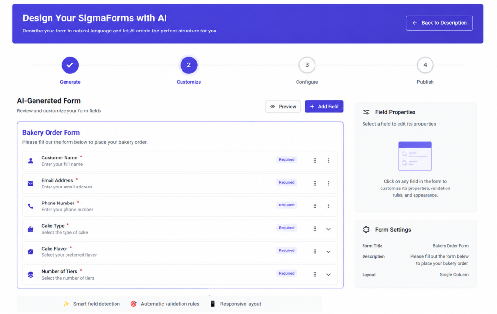 Generate Form with AI