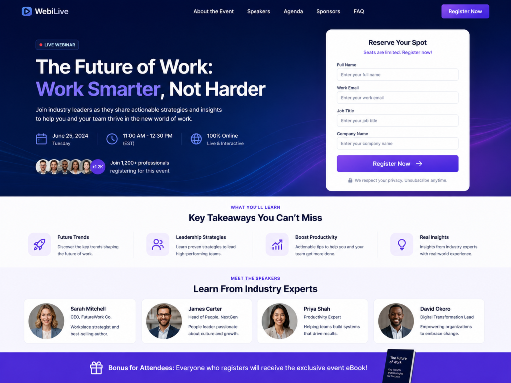 Webinar on future work strategies