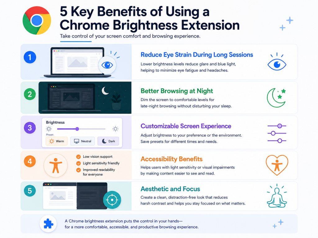 Benefits of a Chrome brightness extension
