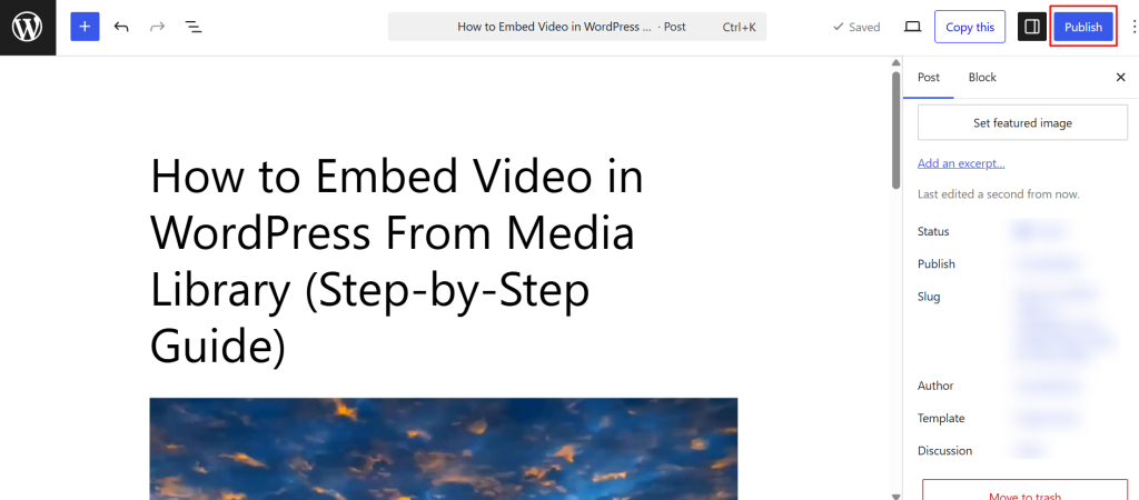 publish the blog