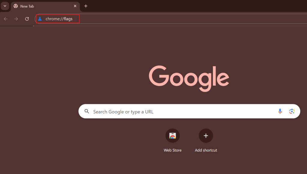 type chrome flag